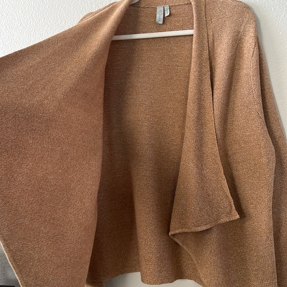 Camel colored waterfall cardigan. Size large. EUC - Picture 4 of 6